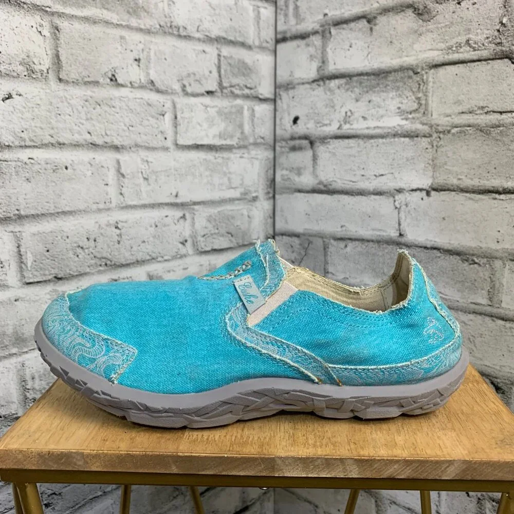 Cushe Slipper II Aqua Tropic Teal Canvas Slip On Shoe Sneakers 10 Loafers - Picture 4 of 9